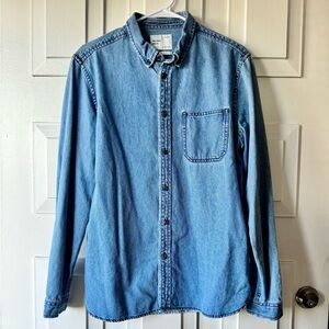 Zara Light Blue Denim Button Down Shirt